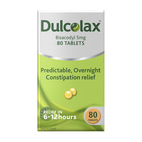 Dulcolax Laxatives 5mg Tablets for Constipation Relief 80 tablets