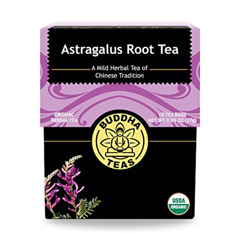 BUDDHA TEAS Organic Herbal Tea Bags Astragalus Root Tea 18