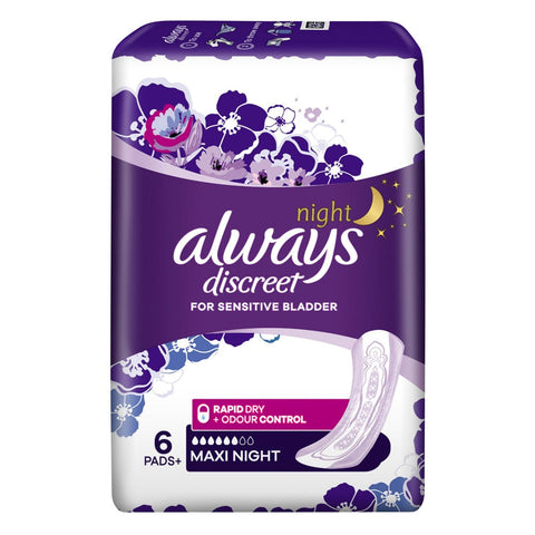 Always Discreet For Sensitive Bladder 6 pads Maxi Night