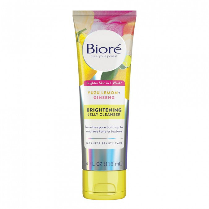 Biore Yuzu Lemon and Ginseng Brightening Jelly Cleanser 118mL