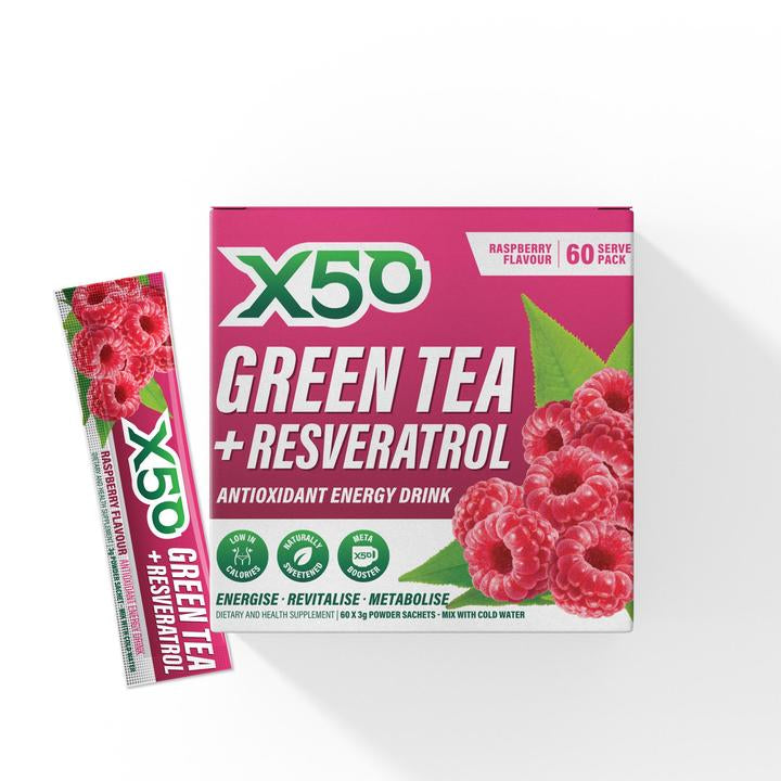 X50 Green Tea Raspberry 60 Sachets