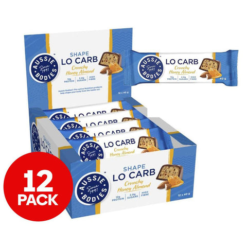 Aussie Bodies Crunch Honey Almond 40g x 12