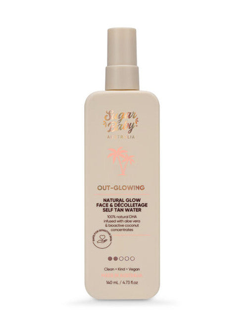 Sugar Baby Out Glowing Natural Glow Face & Decolletage Self Tan Water 140ml