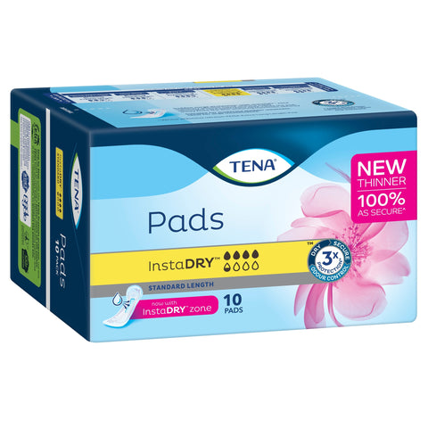 TENA PAD INSTADRY STANDARD LENGTH 10PK