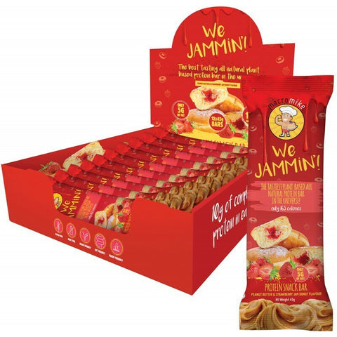 MACRO MIKE We Jammin' Protein Bar Peanut Butter & Strawberry Jam Donut 45g x12