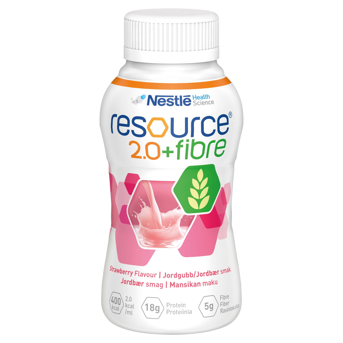 NESTLE RESOURCE 2 FIBRE 200ML Strawberry 24PK