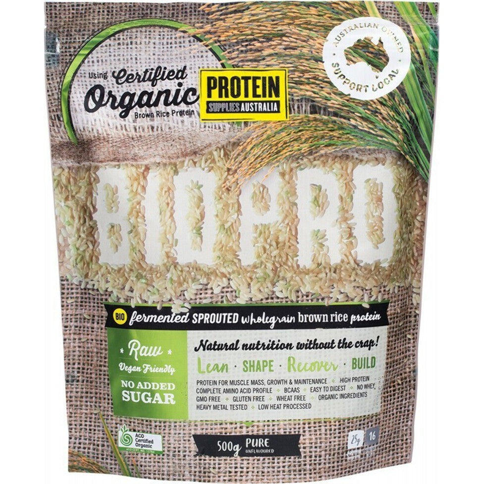 PROTEIN SUPPLIES AUSTRALIA BioPro (Sprouted Brown Rice) Pure 500g