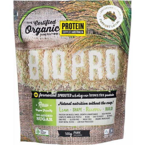 PROTEIN SUPPLIES AUSTRALIA BioPro (Sprouted Brown Rice) Pure 500g