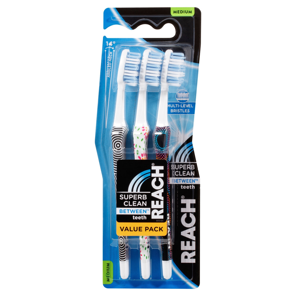 Reach Toothbrush Superb Clean Between Teeth Medium 3PK