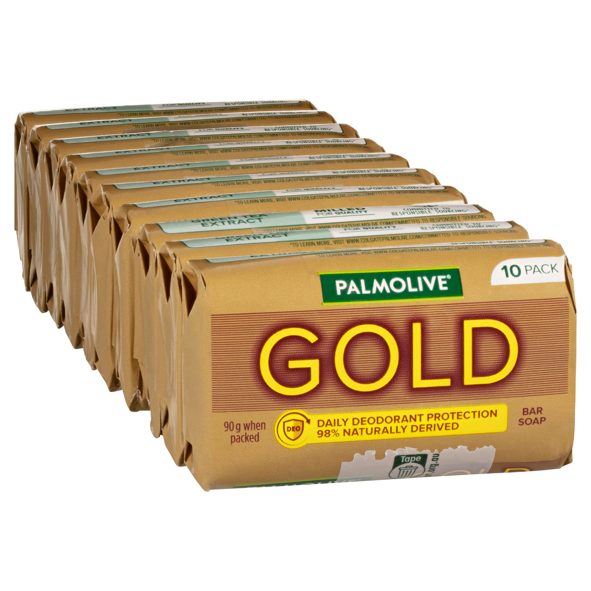 Palmolive Gold Bar Soap Daily Deodorant protection 10 pack x 90g