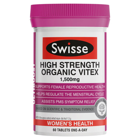 Swisse Ultiboost High Strength Organic Vitex Tablets 60