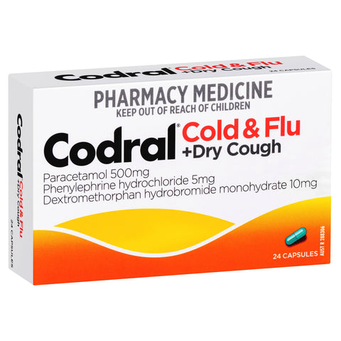 Codral Cold & Flu + Dry Cough 24 Capsules