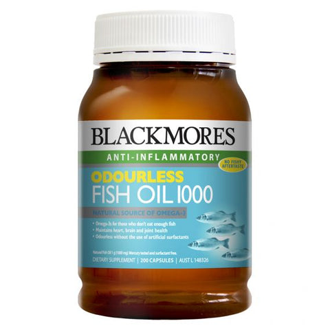 Blackmores Odurless Fish Oil 1000mg 200 Capsules