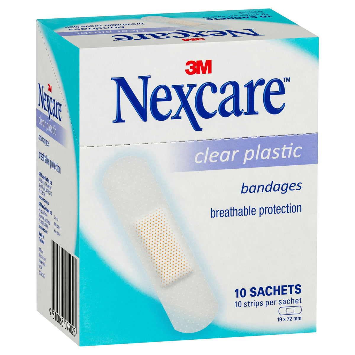 Nexcare Clear Plastic Strips 10PK