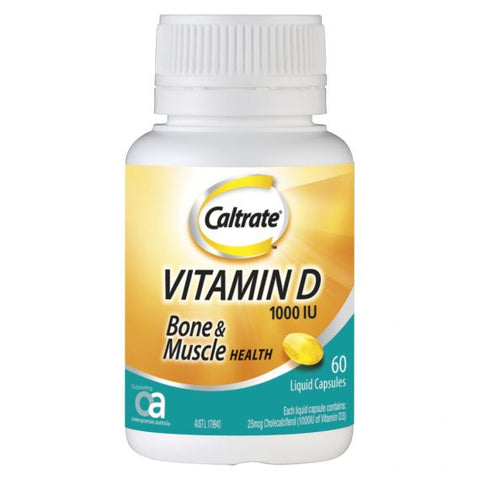 Caltrate 1000IU Vitamin D 60 Capsules