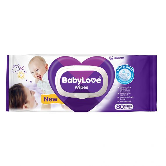 Babylove Baby Wipes 3 x 80
