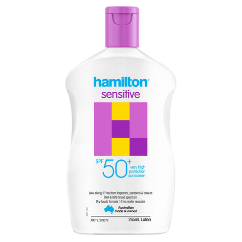 Hamilton Sensitive Lotion with SPF50+ 265ml