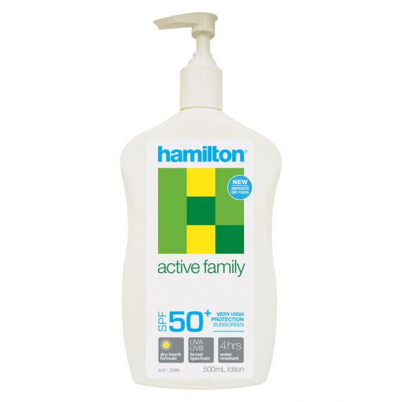 Hamilton Active Lotion SPF50+ 500mL