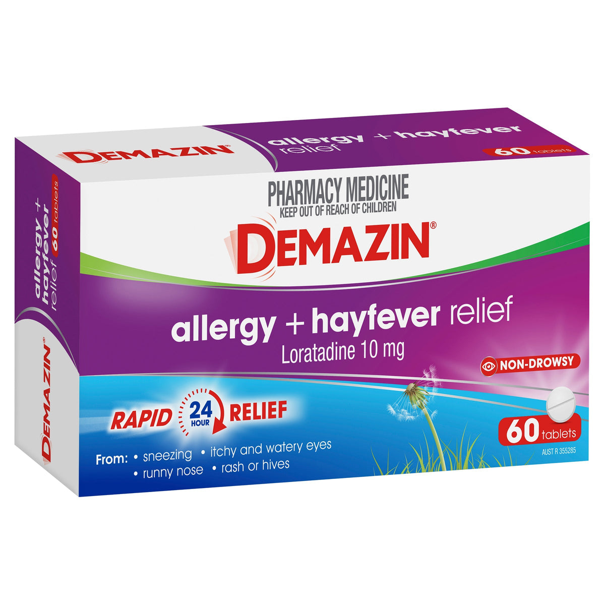 Demazin Allergy Plus Hayfever Relief Non-Drowsy 60