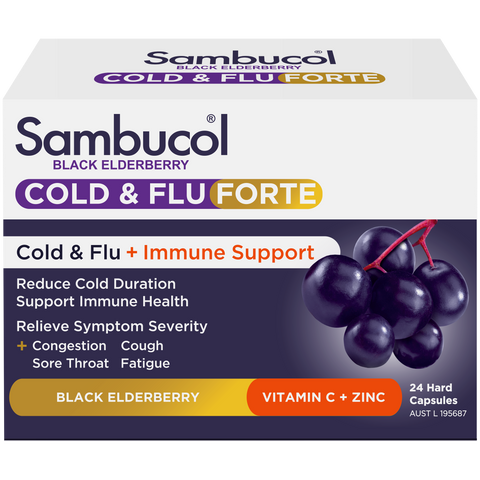 Sambucol Cold And Flu Forte 24 Capsules