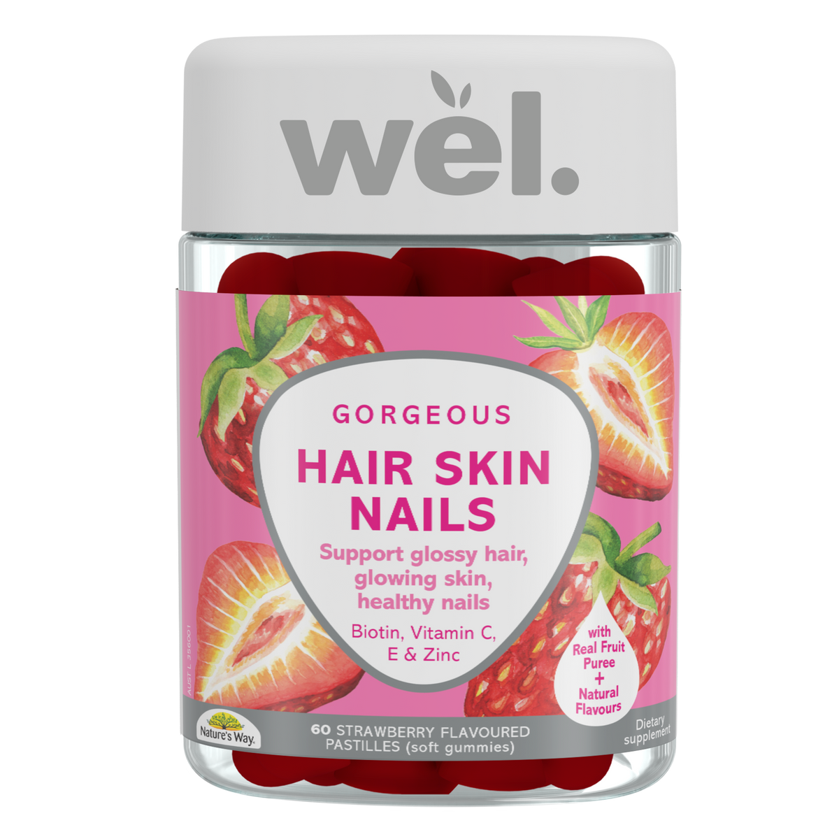 Wel Hair Skin Nails 60 Gummies