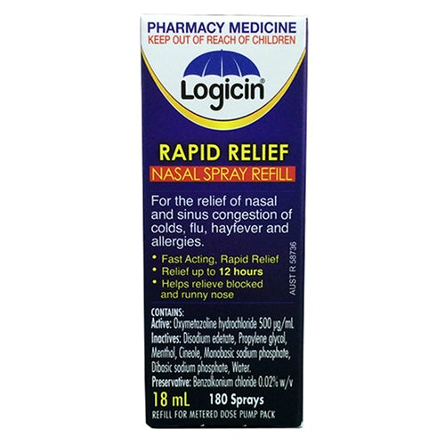 Logicin Rapid Relief Nasal Spray 18ml