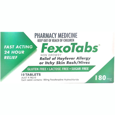 Fexotabs 180mg 10 Tablets