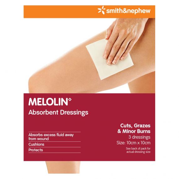 Melolin 10cm x 10cm 3 Pack