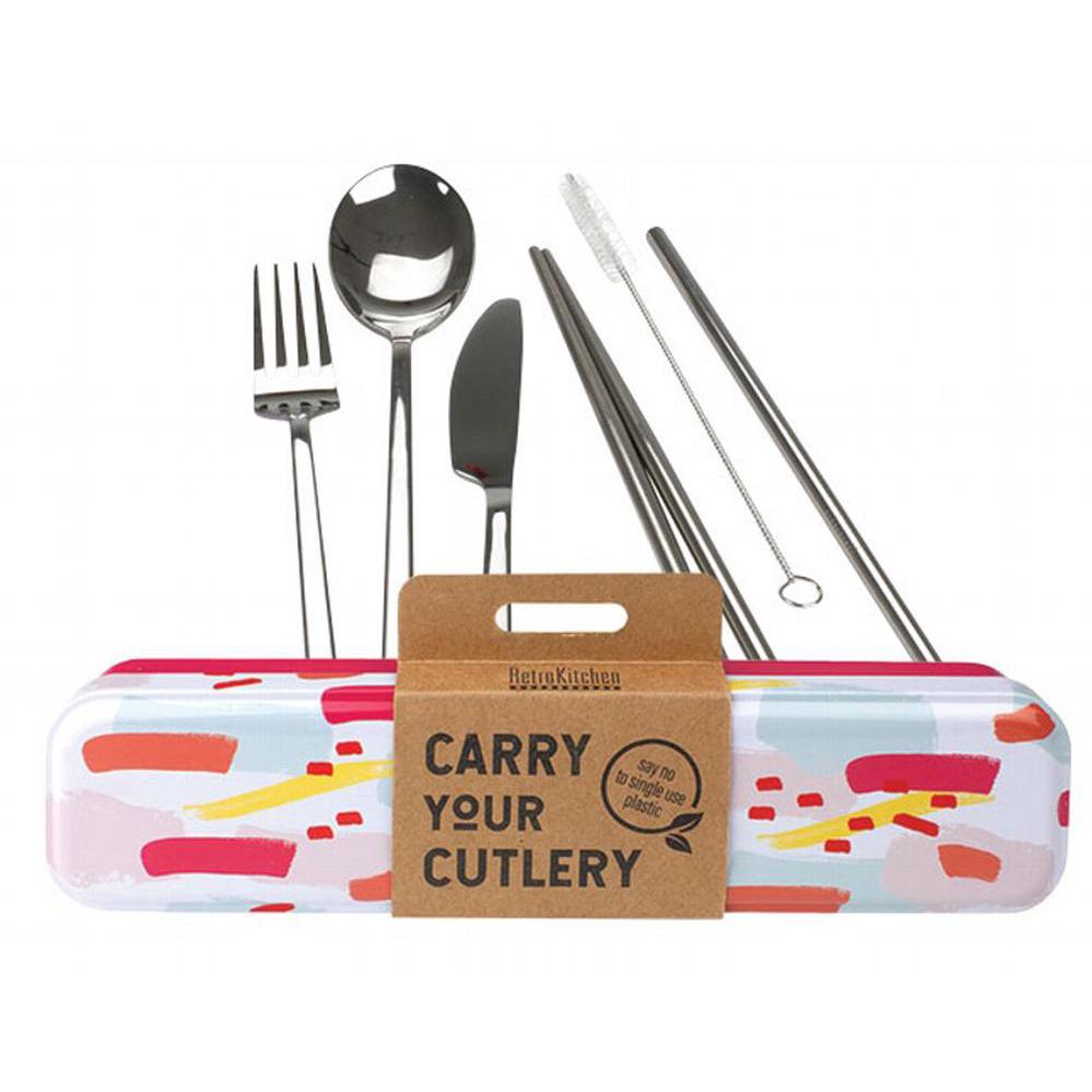 RETROKITCHEN Carry Your Cutlery - Colour Splash Stainless Steel Cutlery Set 1