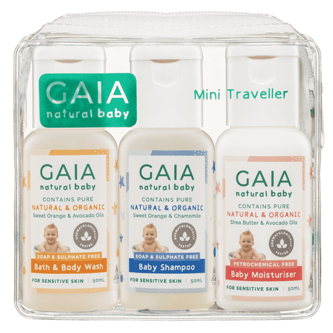 GAIA Natural Baby 3Pack Mini Traveller Kit 50ml