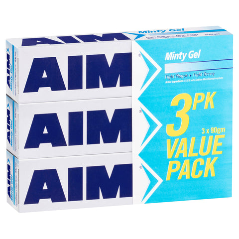 Aim Minty Gel Value Pack 3 x 90g