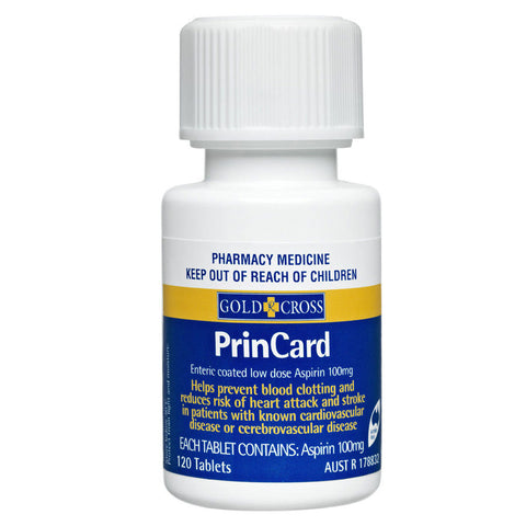 Gold Cross PrinCard Aspirin 100mg - 120 Tablets