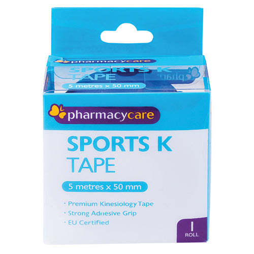 Pharmacy Care Sports K Tape 50mm x 5m Blue