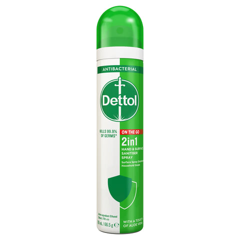 Dettol 2 In 1 Sanitizer Spray With Aloe Vera Extracts 90ml