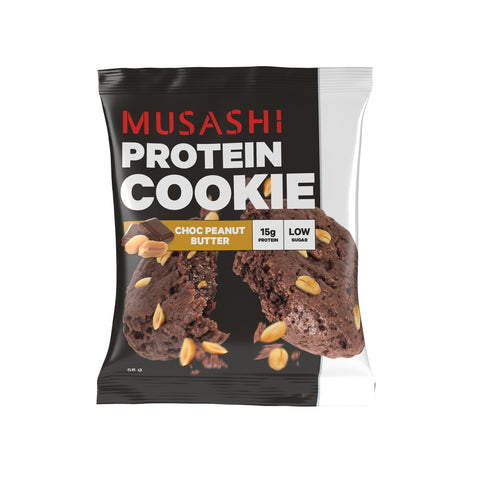 Musashi Protein Cookie Choc Peanut Butter 58g 12PK