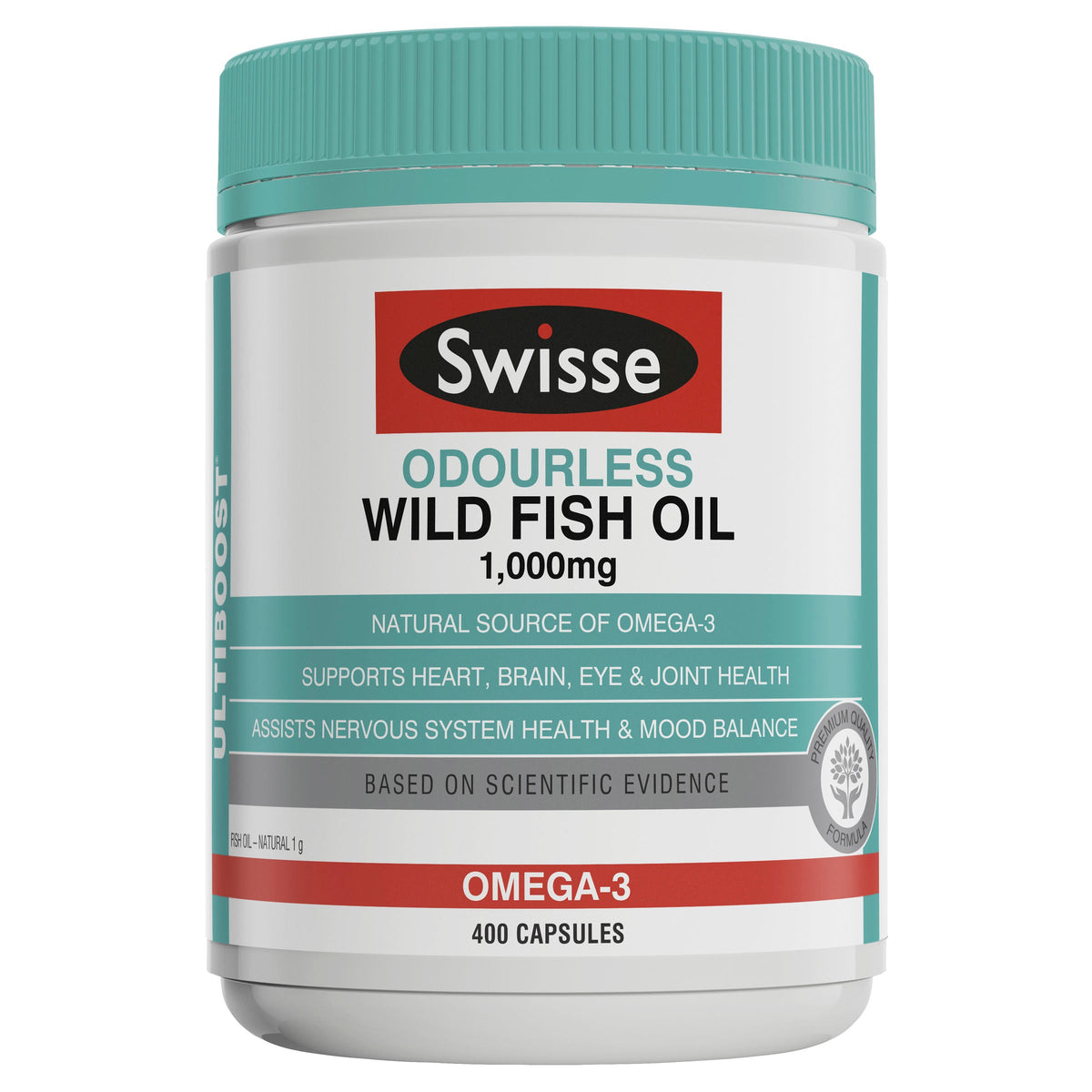 Swisse Ultiboost Odurless Wild Fish Oil 1000mg 400 Capsules