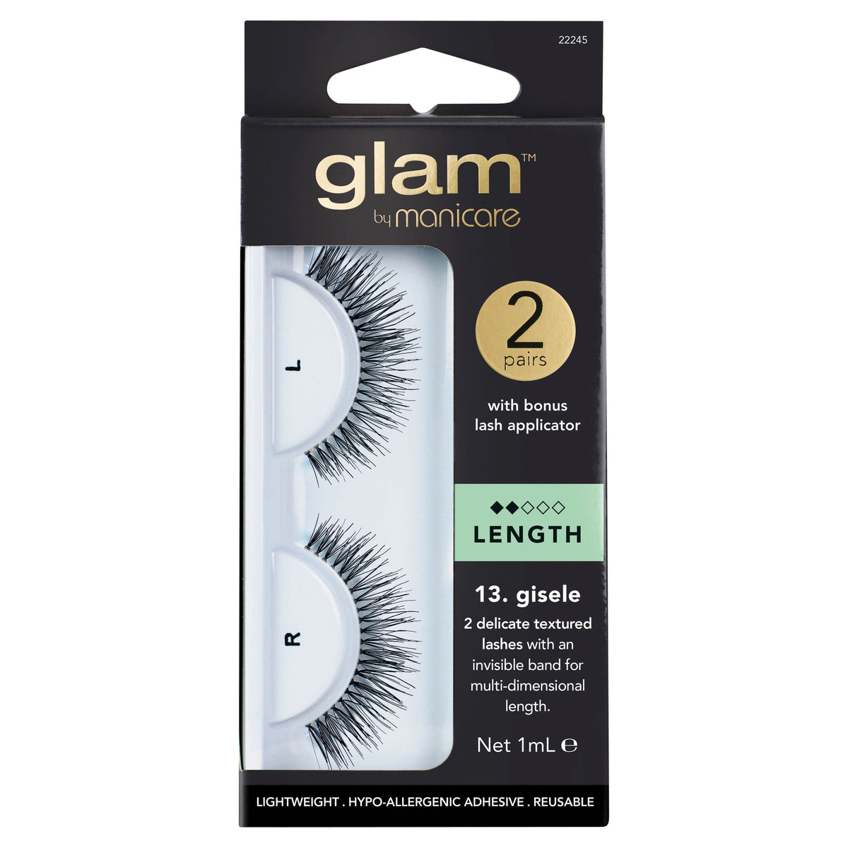 Glam By Manicare 13.gisele 2 Pack Lashes