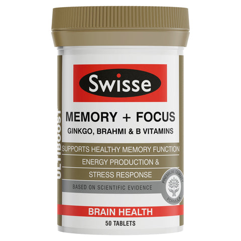 Swisse Ultiboost Memory + Focus 50 Tablets