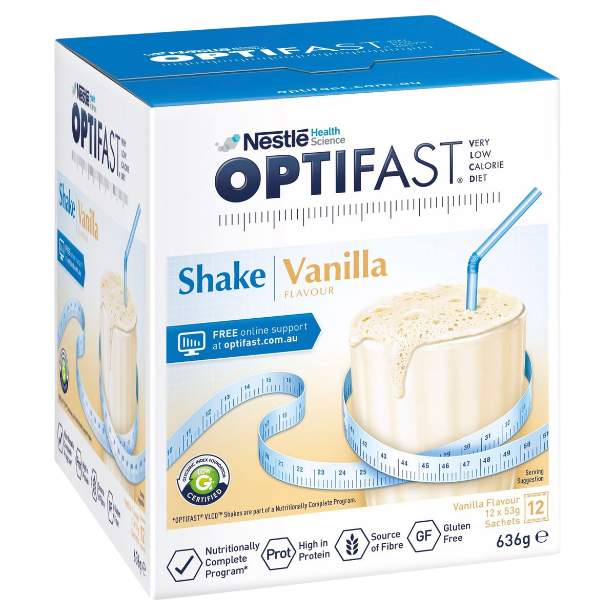 Optifast VLCD Shake Vanilla - 12 Pack 53g Sachets