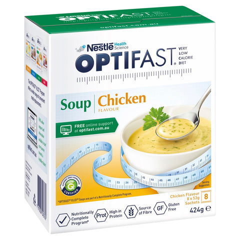 Optifast VLCD Soup Chicken Flavour - 8 Pack 53g Sachets