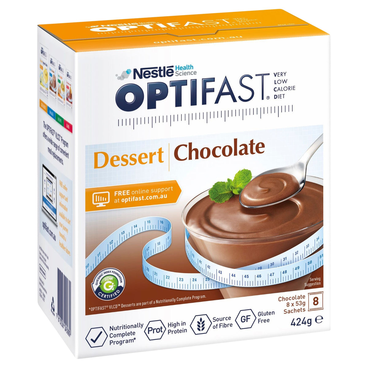 Optifast VLCD Dessert Chocolate - 8 Pack 53g Sachets