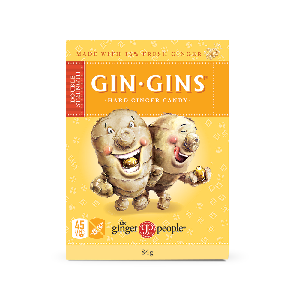 THE GINGER PEOPLE Gin Gins Ginger Candy Hard - Double Strength 12x 84g