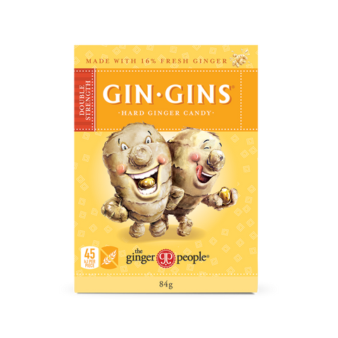 THE GINGER PEOPLE Gin Gins Ginger Candy Hard - Double Strength 12x 84g