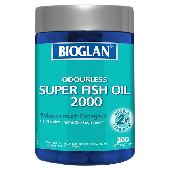 Bioglan Odourless Super Fish Oil 2000 200 Capsules