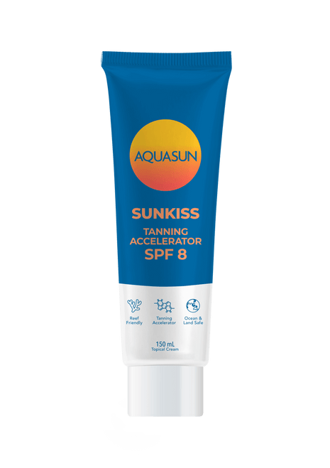 AquaSun SunKiss Tanning Accelerator SPF 8 150mL Tube