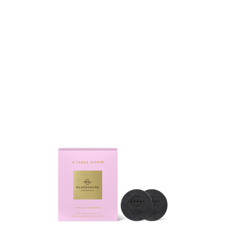 Glasshouse Fragrances 2 Replacement Car Diffuser Scent Disks - A Tahaa Affair