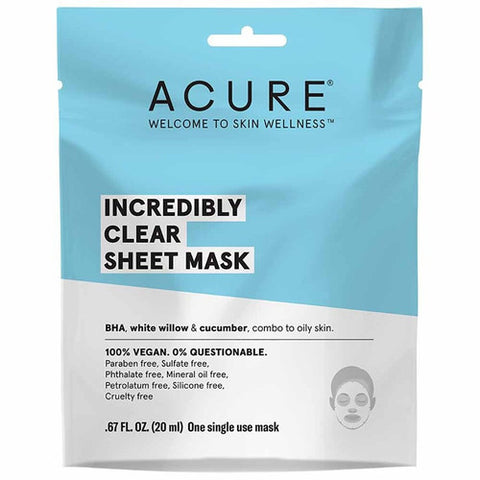 Acure Incredibly Clear Sheet Mask 20ml