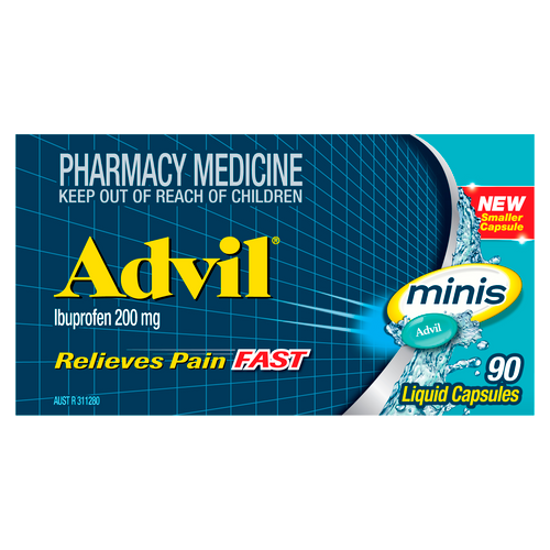 Advil Minis Liquid Capsules 90 Pack