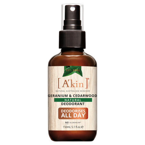 A'kin Geranium & Cedarwood Natural Spray Deodorant 150ml