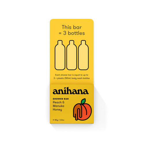 Anihana Peach and Manuka Honey Shower Bar 80g
